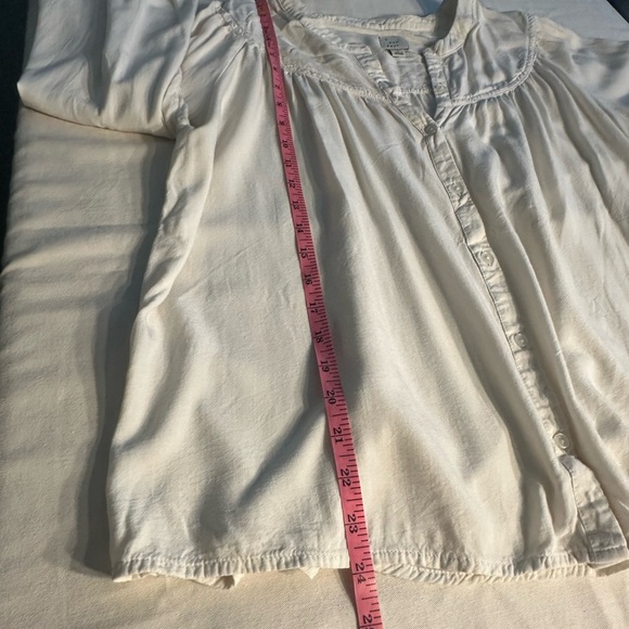 A New Day Creamy White Blouse Lightweight Long Sleeved Size Large - Picture 8 of 9